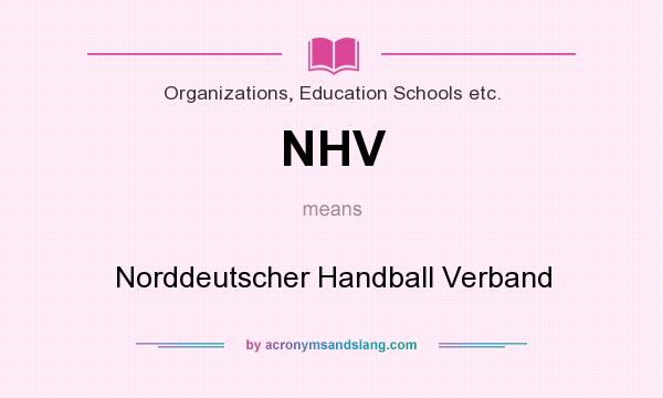 What does NHV mean? It stands for Norddeutscher Handball Verband