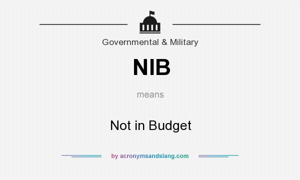 What does NIB mean? It stands for Not in Budget