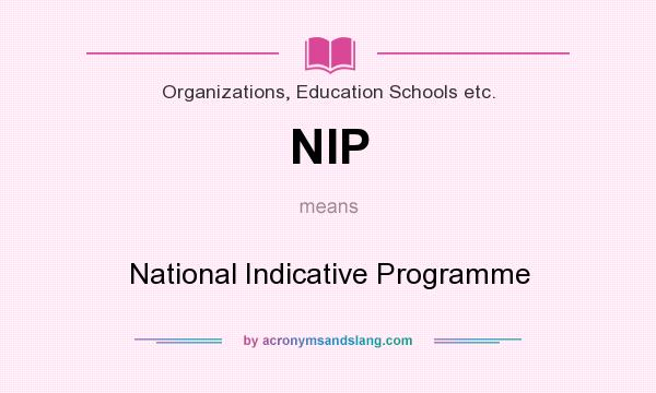 What does NIP mean? It stands for National Indicative Programme