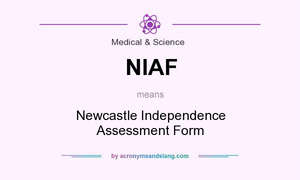 What does NIAF mean? It stands for Newcastle Independence Assessment Form