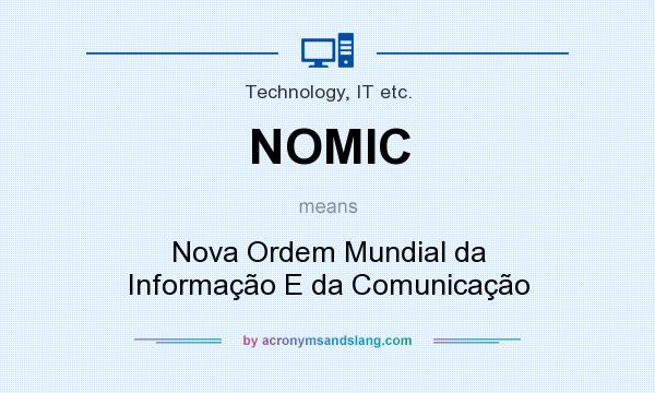 What does NOMIC mean? It stands for Nova Ordem Mundial da Informação E da Comunicação