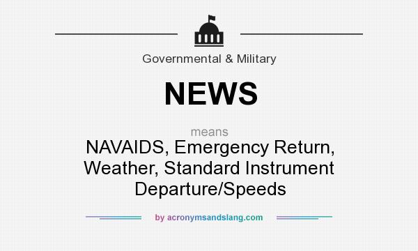 What does NEWS mean? It stands for NAVAIDS, Emergency Return, Weather, Standard Instrument Departure/Speeds