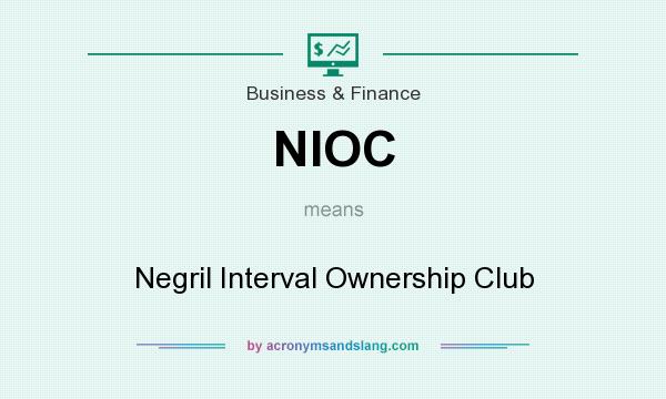 What does NIOC mean? It stands for Negril Interval Ownership Club