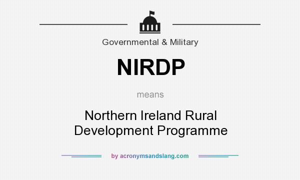 What does NIRDP mean? It stands for Northern Ireland Rural Development Programme