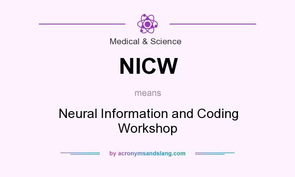 What does NICW mean? It stands for Neural Information and Coding Workshop