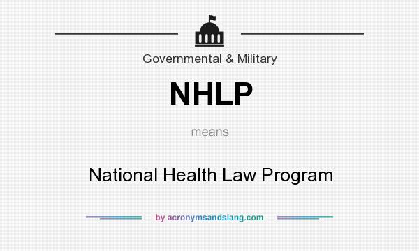 What does NHLP mean? It stands for National Health Law Program