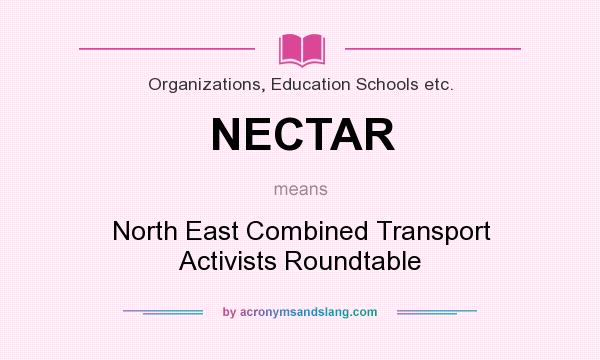 What does NECTAR mean? It stands for North East Combined Transport Activists Roundtable