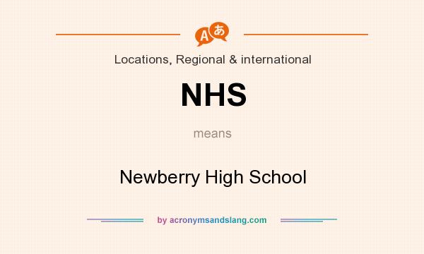 What does NHS mean? It stands for Newberry High School