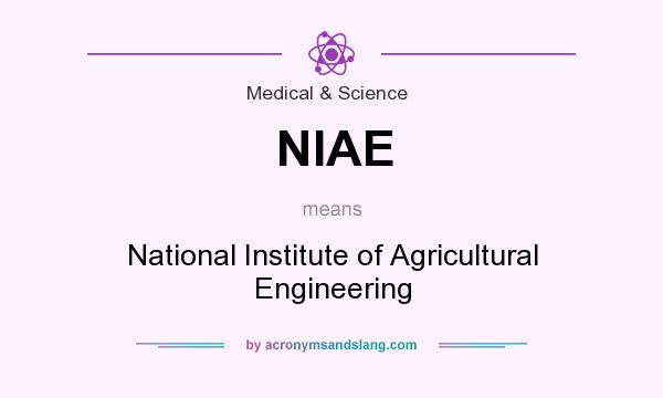 What does NIAE mean? It stands for National Institute of Agricultural Engineering