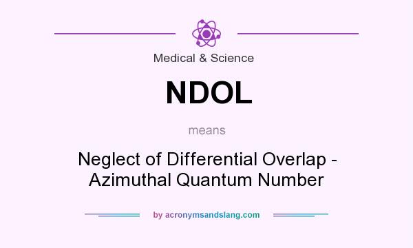 What does NDOL mean? It stands for Neglect of Differential Overlap - Azimuthal Quantum Number