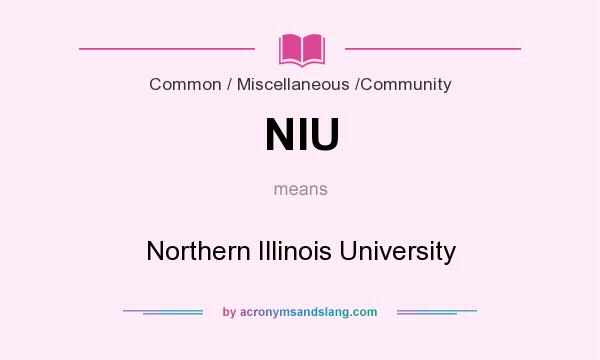 What does NIU mean? It stands for Northern Illinois University