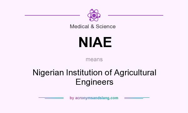 What does NIAE mean? It stands for Nigerian Institution of Agricultural Engineers