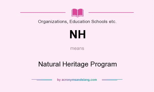 What does NH mean? It stands for Natural Heritage Program