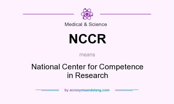 What does NCCR mean? It stands for National Center for Competence in Research