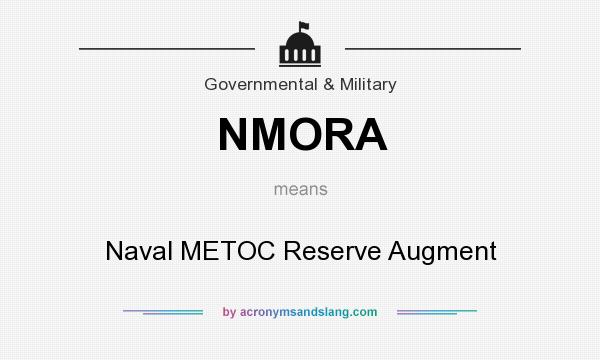 What does NMORA mean? It stands for Naval METOC Reserve Augment