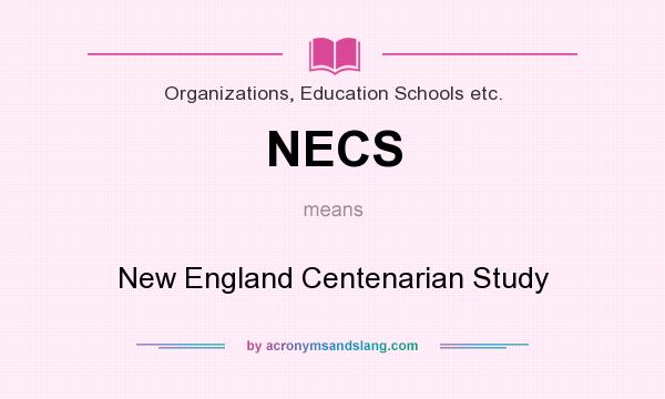 What does NECS mean? It stands for New England Centenarian Study