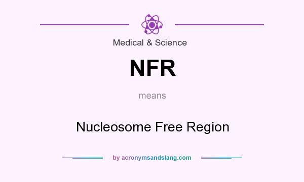 What does NFR mean? It stands for Nucleosome Free Region