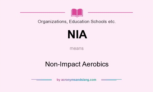 What does NIA mean? It stands for Non-Impact Aerobics
