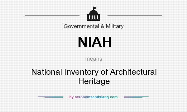 What does NIAH mean? It stands for National Inventory of Architectural Heritage