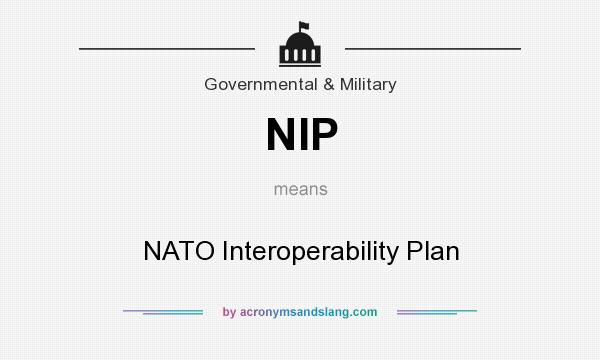 What does NIP mean? It stands for NATO Interoperability Plan