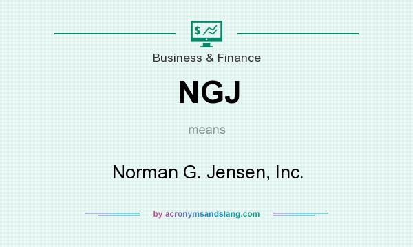What does NGJ mean? It stands for Norman G. Jensen, Inc.