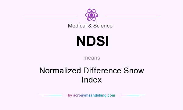 What does NDSI mean? It stands for Normalized Difference Snow Index
