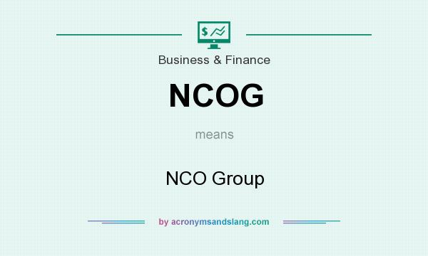 What does NCOG mean? It stands for NCO Group
