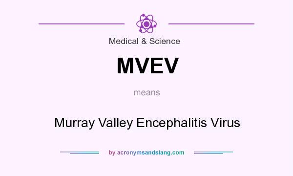 What does MVEV mean? It stands for Murray Valley Encephalitis Virus
