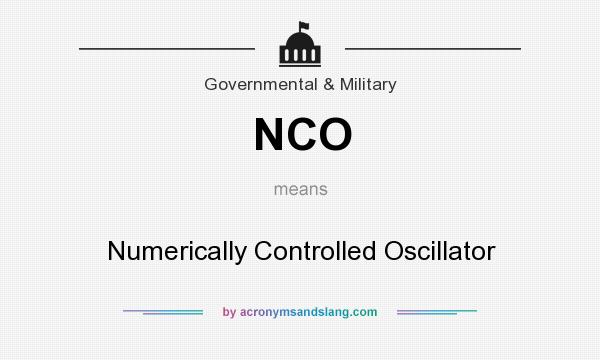 What does NCO mean? It stands for Numerically Controlled Oscillator