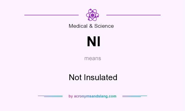 What does NI mean? It stands for Not Insulated
