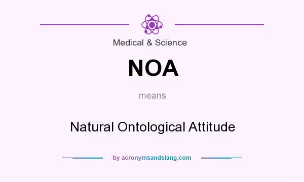What does NOA mean? It stands for Natural Ontological Attitude