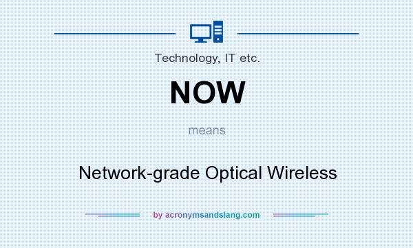 What does NOW mean? It stands for Network-grade Optical Wireless