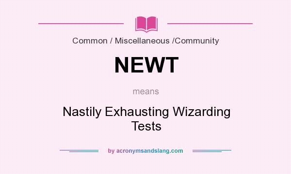 What does NEWT mean? It stands for Nastily Exhausting Wizarding Tests