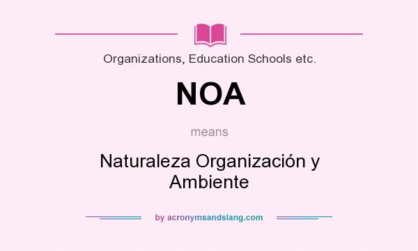 What does NOA mean? It stands for Naturaleza Organización y Ambiente