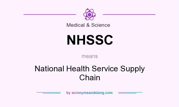 What does NHSSC mean? It stands for National Health Service Supply Chain