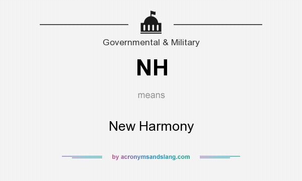 What does NH mean? It stands for New Harmony