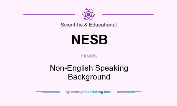 What does NESB mean? It stands for Non-English Speaking Background