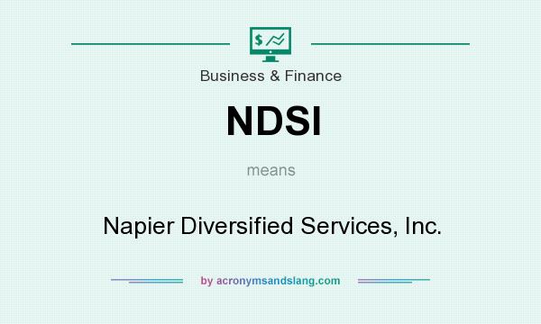 What does NDSI mean? It stands for Napier Diversified Services, Inc.