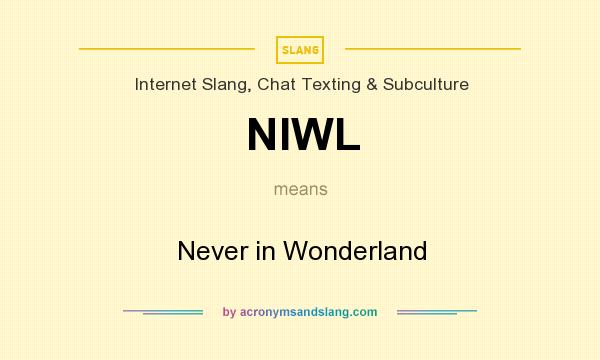 What does NIWL mean? It stands for Never in Wonderland