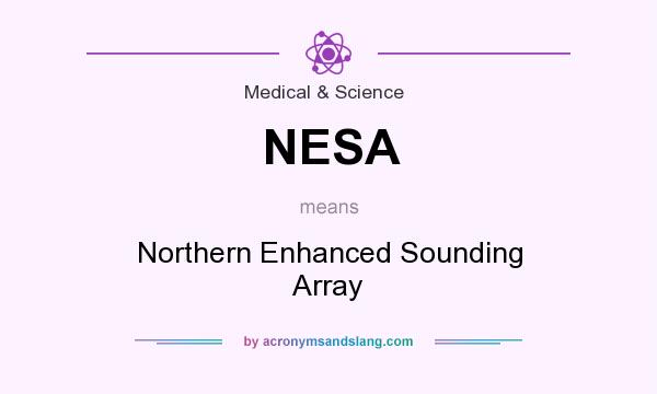 What does NESA mean? It stands for Northern Enhanced Sounding Array