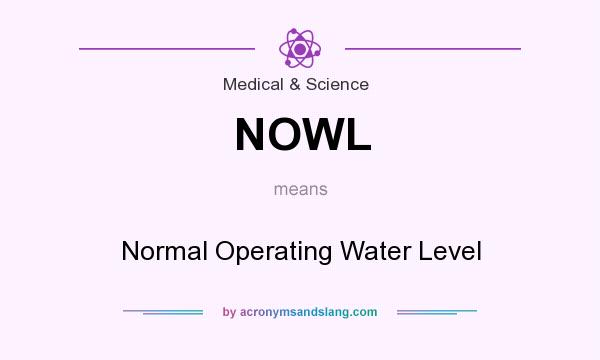 What does NOWL mean? It stands for Normal Operating Water Level