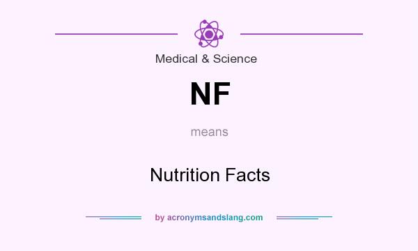 What does NF mean? It stands for Nutrition Facts