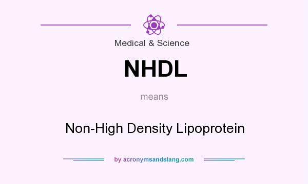 What does NHDL mean? It stands for Non-High Density Lipoprotein
