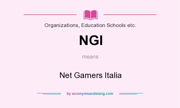 What does NGI mean? It stands for Net Gamers Italia