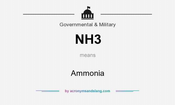 What does NH3 mean? It stands for Ammonia