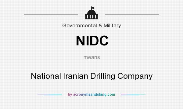 What does NIDC mean? It stands for National Iranian Drilling Company