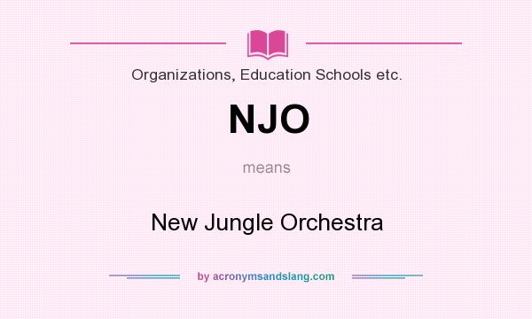 What does NJO mean? It stands for New Jungle Orchestra