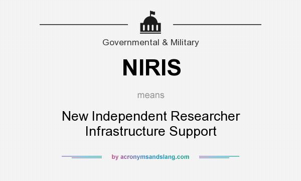 What does NIRIS mean? It stands for New Independent Researcher Infrastructure Support