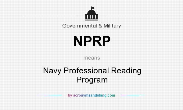 What does NPRP mean? It stands for Navy Professional Reading Program