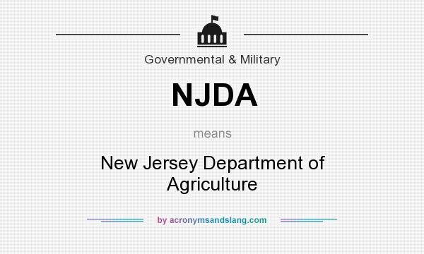 What does NJDA mean? It stands for New Jersey Department of Agriculture